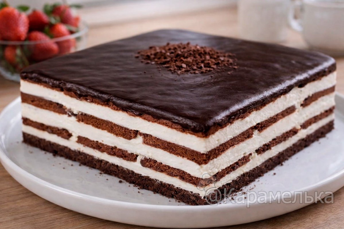 Шоколадный торт без выпечки: легко и вкусно
