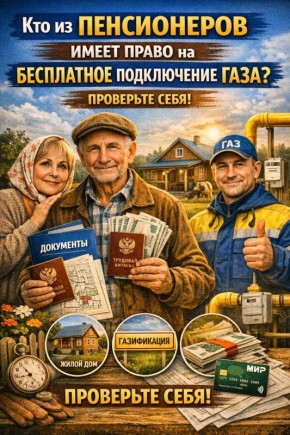 Как пенсионеры могут получить бесплатное подключение газа? Узнайте все детали