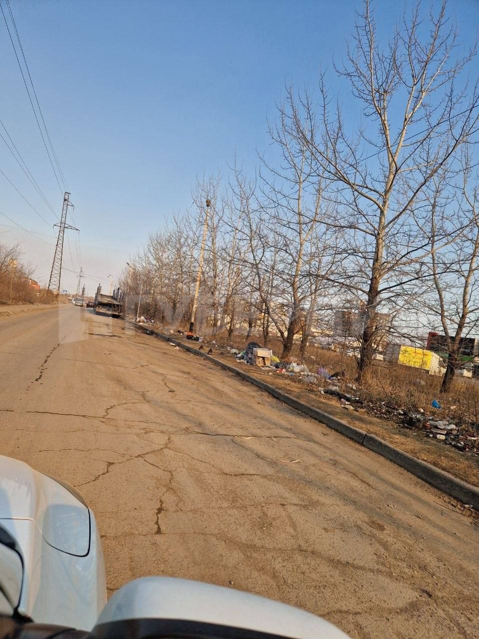 Дальнобойщики повадились оставлять кучи мусора в Хабаровске