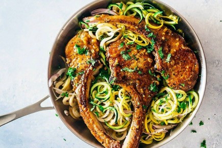 Свиные отбивные в апельсиновом соусе