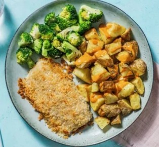 Хек запечённый с картофелем и зеленью