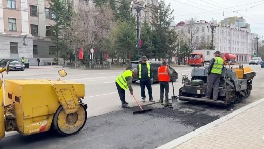 В Хабаровске продолжают приводить в порядок гостевой маршрут