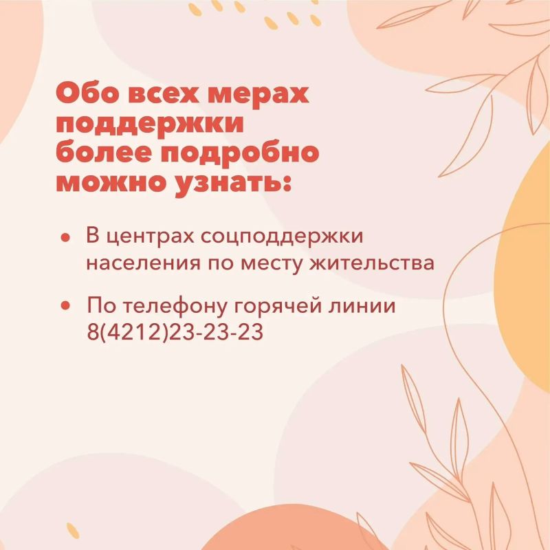 Поддержка многодетных семей в Хабаровском крае Поддержка многодетных семей в Хабаровском крае
