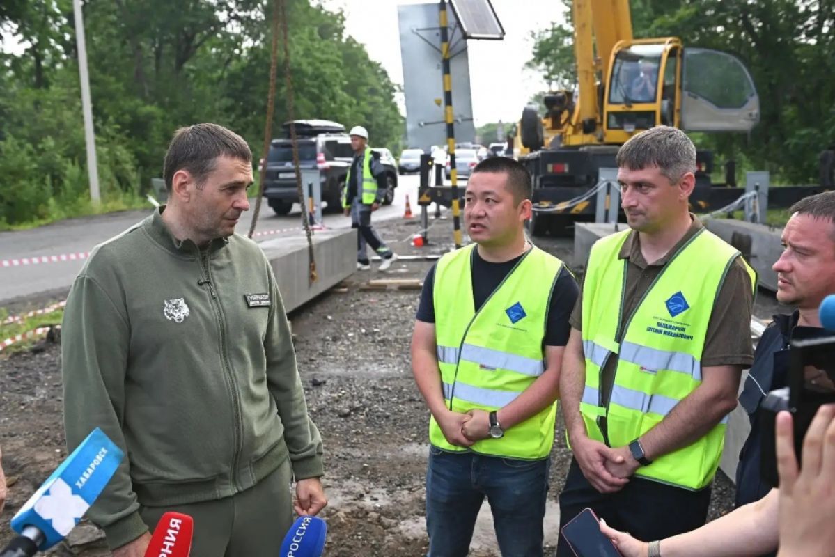 Размыв на трассе Красная Речка — Казакевичево: губернатор проверил ход восстановления
