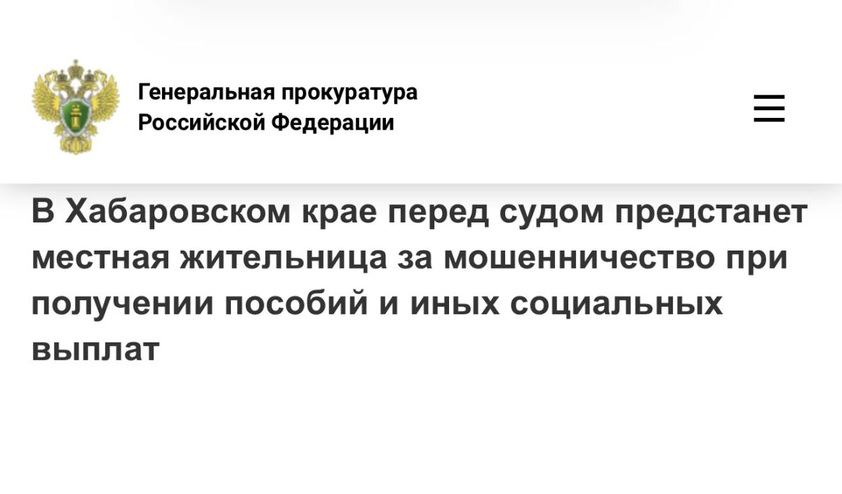 В Хабаровске перед судом предстанет местная жительница за мошенничество при получении пособий и иных социальных выплат
