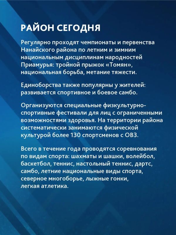 Спортивная карта края. Нанайский район Спортивная карта края. Нанайский район