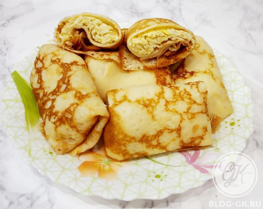 Необычные блинчики с яичной начинкой: быстро и вкусно