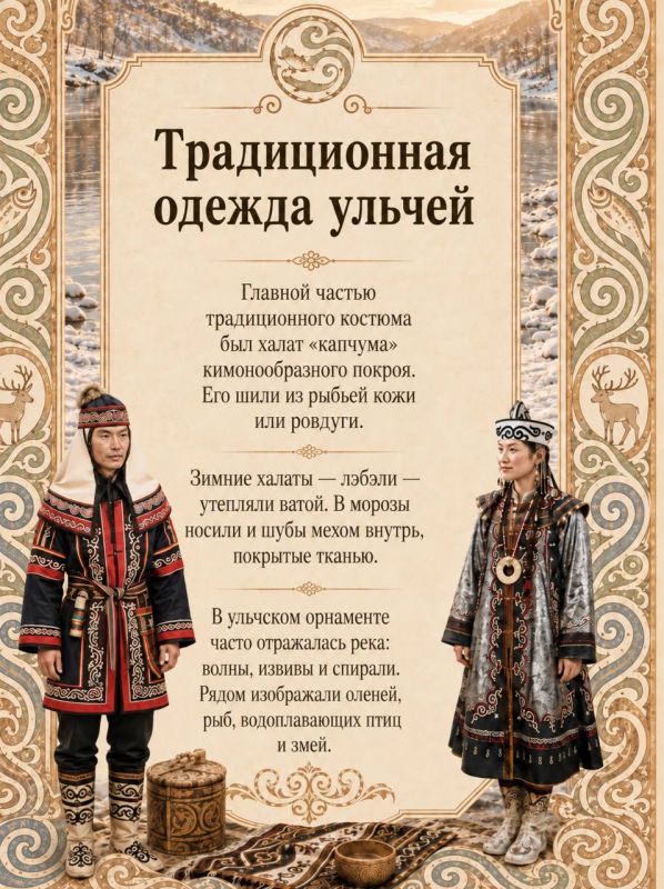 Сегодня в рубрике #ФССП_узорыРоссии рассказываем про ульчей – один из коренных малочисленных народов Севера Сегодня в рубрике #ФССП_узорыРоссии рассказываем про ульчей – один из коренных малочисленных народов Севера