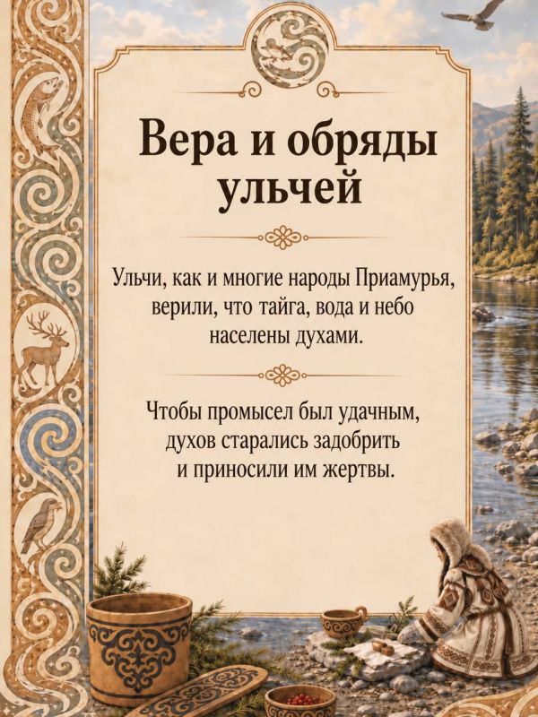 Сегодня в рубрике #ФССП_узорыРоссии рассказываем про ульчей – один из коренных малочисленных народов Севера Сегодня в рубрике #ФССП_узорыРоссии рассказываем про ульчей – один из коренных малочисленных народов Севера