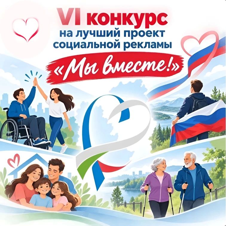 Стартовал VI конкурс на лучший проект социальной рекламы «Мы вместе!»