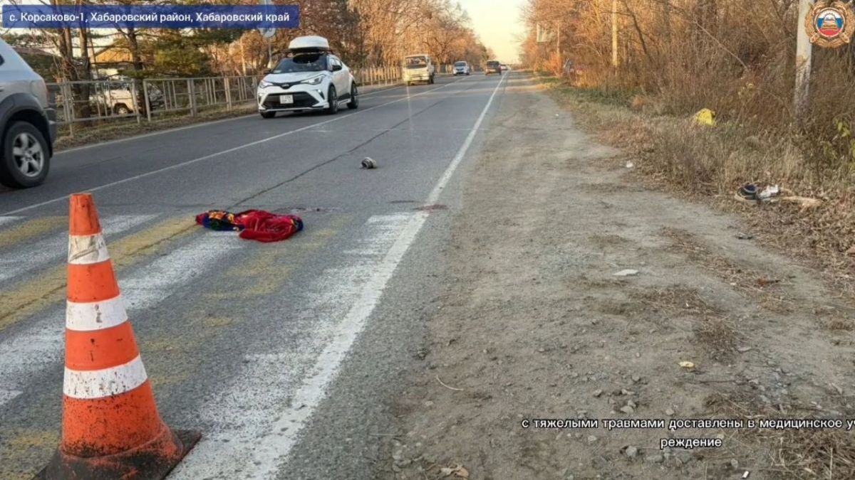 Водитель без прав сбил двух девочек в Хабаровском районе