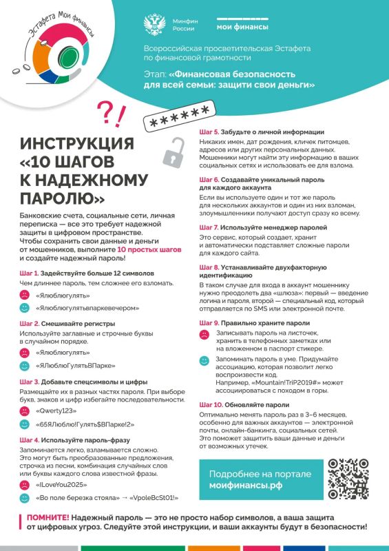Ваша финансовая безопасность начинается с надёжного пароля!