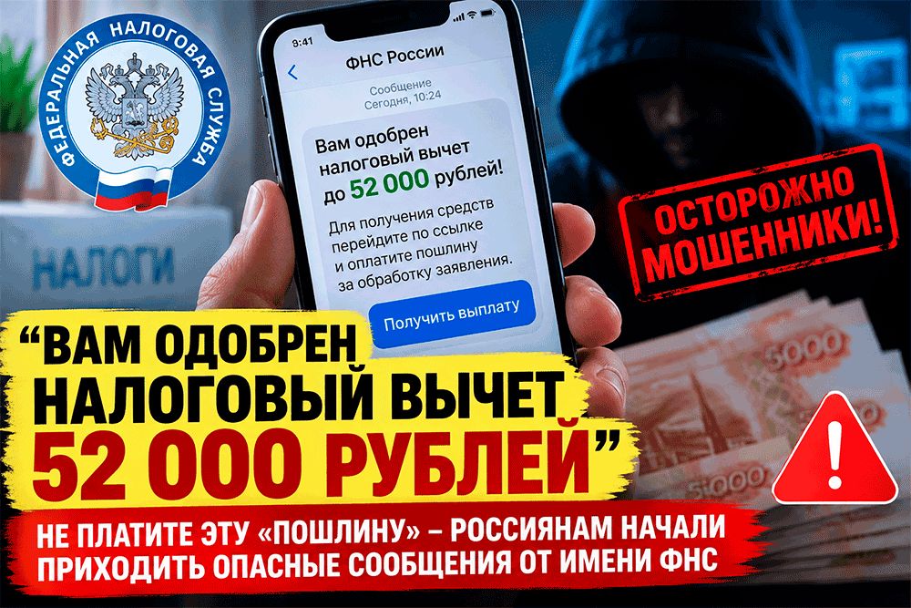 «Вычет уже одобрен»: россиян заманивают обещанием 52 тысяч рублей