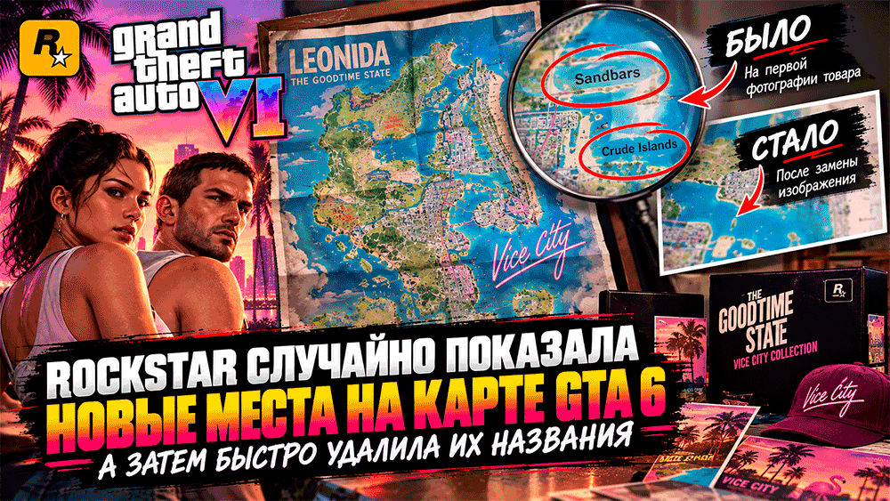 На карте GTA VI заметили новые острова — Rockstar изменила фотографию товара